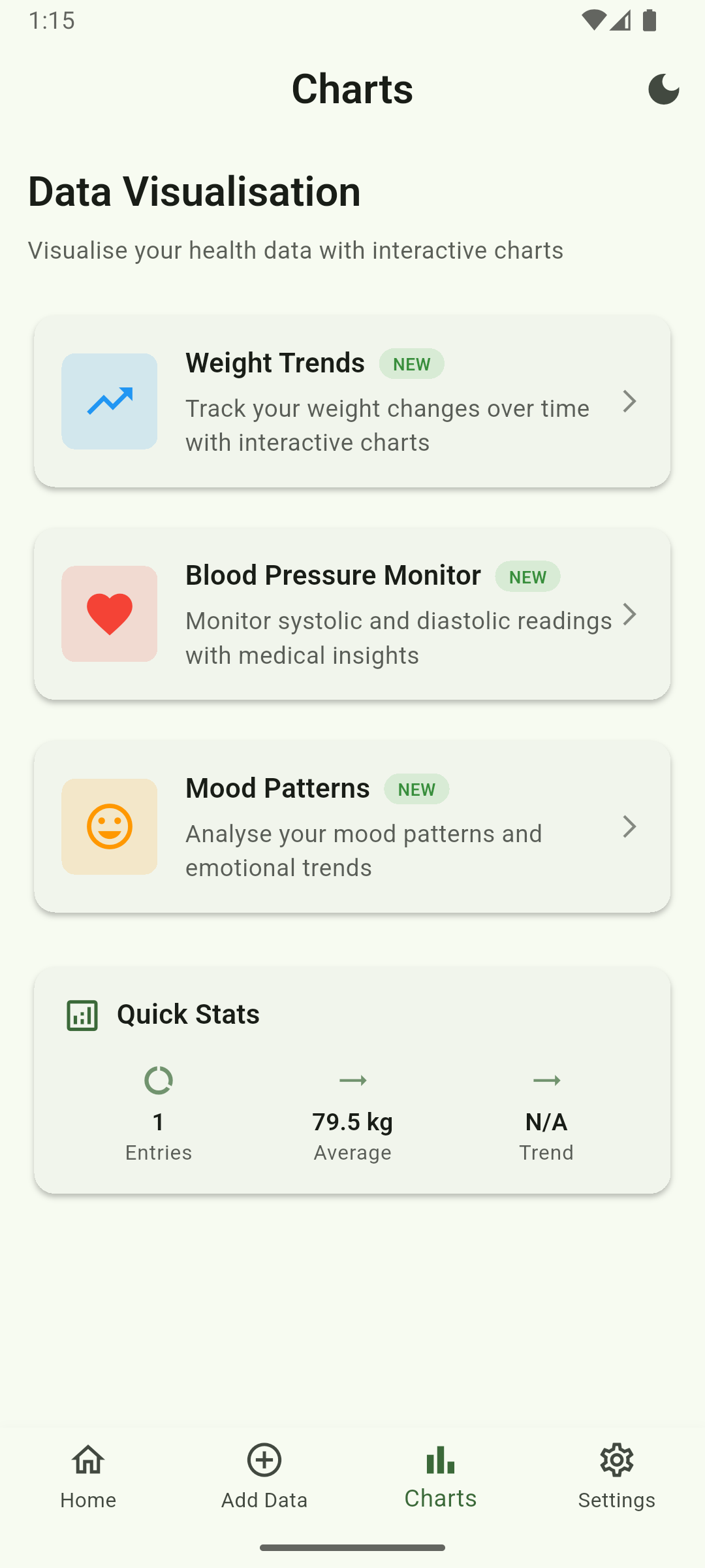 Data visualization charts